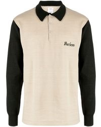 Visvim Two-tone Long-sleeve Polo Shirt - Brown