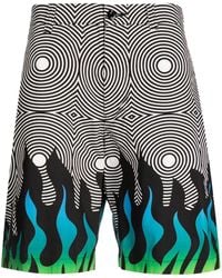 Neighborhood - Abstract-Pattern Cotton Chino Shorts - Lyst