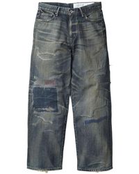 Neighborhood - Patchwork Cotton Jeans - Lyst