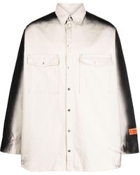 Heron Preston - Faded-Effect Logo-Patch Shirt - Lyst