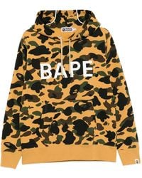 A Bathing Ape - Camouflage Hoodie With Drawstring Hood - Lyst