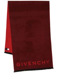 Givenchy - Embroidered-logo Wool-cashmere Scarf - Lyst