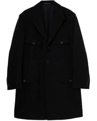 Yohji Yamamoto - Multi-Pocket Single-Breasted Long Jacket - Lyst