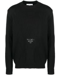 Moschino - Slogan-Intarsia Sweater - Lyst