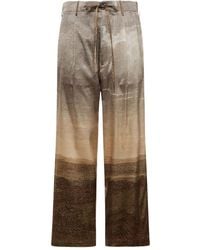 Pierre Louis Mascia - Landscape-Print Drawstring-Waist Trousers - Lyst
