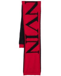 Lanvin - Brushed Intarsia-knit Scarf - Lyst