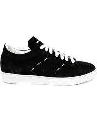 Kiton - Stitching Leather Sneakers - Lyst