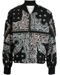 Children of the discordance - Bandana-print Cotton Bomber Jacket - Lyst