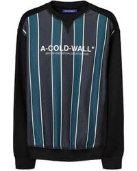 A_COLD_WALL* - Striped Logo-Print Sweater - Lyst