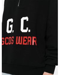 Gcds - Logo-Print Half-Zipped Sweatshirt - Lyst