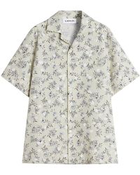 Lanvin - Short-Sleeved Shirt With All-Over Floral Print - Lyst