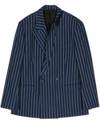 Marina Yee - Striped Double-Breasted Blazer - Lyst