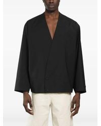 Fear Of God - Easy Care Wool Relaxed Cropped Lapelless Jacket - Lyst