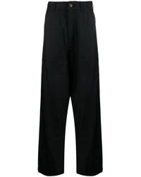 COMME DES GARÇON BLACK - High-waisted Twill Drop-crotch Trousers - Lyst