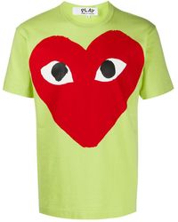 COMME DES GARÇONS PLAY - Big Heart Cotton-jersey T-shirt - Lyst