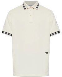 Moncler - Striped Trim Cotton Piquet Polo Shirt - Lyst