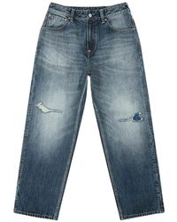 Evisu - Daicock-Print Distressed Jeans - Lyst