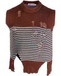 Charles Jeffrey - Distressed Stripe Knitted Vest - Lyst
