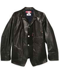 Junya Watanabe Man X Bates Star-embellished Leather Jacket