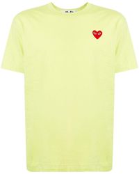 COMME DES GARÇONS PLAY - Logo Embroidered Crewneck T-shirt - Lyst