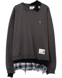 Maison Mihara Yasuhiro - Layered Distressed-Detail Sweatshirt - Lyst
