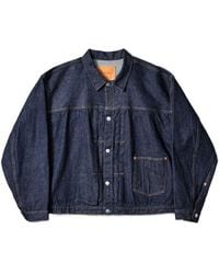 Kaptain Sunshine - Denim Tracker 1P Buttoned Cotton Jacket - Lyst