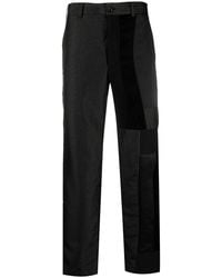 COMME DES GARÇON BLACK - Patchwork Straight-Leg Trousers - Lyst
