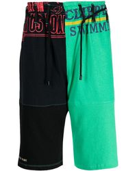 Marine Serre - Colour-Block Drawstring Shorts - Lyst