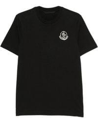 Moncler - Cotton Jersey Logo Patch T-Shirt - Lyst