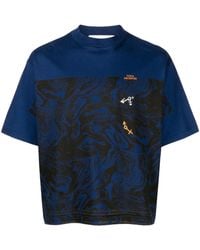 Toga Virilis - Marble-print Cotton T-shirt - Lyst