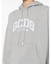 Gcds - Logo-Embroidered Cotton Hoodie - Lyst