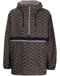 White Mountaineering - Geometric Pattern Half-Zipped Jacket - Lyst