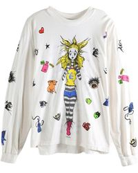 HELLSTAR - Down The Paradise Path Graphic-Print Long-Sleeve Sweater - Lyst