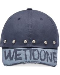 we11done - Studded Distressed Baseball Cap - Lyst