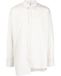 Lanvin - Striped Asymmetric-Hem Shirt - Lyst