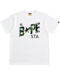 A Bathing Ape - Bape Sta Camouflage-Print T-Shirt - Lyst