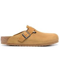 Birkenstock - Boston Corduroy Leather Slippers - Lyst