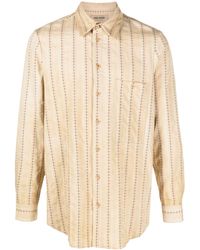 Uma Wang - Tab Striped Cotton Shirt - Lyst