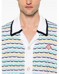 CASABLANCA - Crochet Tuck Stitch Short-Sleeve Shirt - Lyst