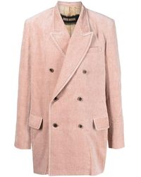 Uma Wang - Double-Breasted Velvet Blazer - Lyst