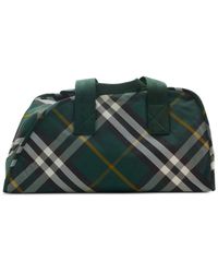 Burberry - Medium Shield Check-pattern Duffle Bag - Lyst