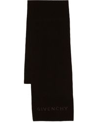 Givenchy - Logo-embroidery Wool Scarf - Lyst