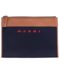 Marni - Logo Print Clutch Bag - Lyst