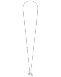 Dolce & Gabbana - Logo-Plaque Pearl-Pendant Necklace - Lyst