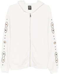 HTC - Stud-Embellished Zip-Up Hoodie - Lyst