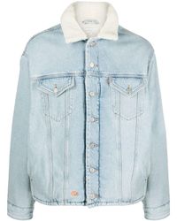 ERL - X Levi's Shearling-trimmed Denim Jacket - Lyst