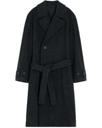Lemaire - Belted Double-Breasted Coat - Lyst