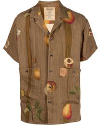 Uma Wang - Nature-print Short-sleeve Shirt - Lyst