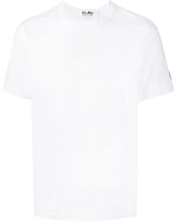 COMME DES GARÇONS PLAY - Logo-patch Crew-neck T-shirt - Lyst