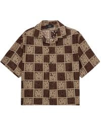 Amiri - Ma Quad Checkered Crochet Shirt - Lyst